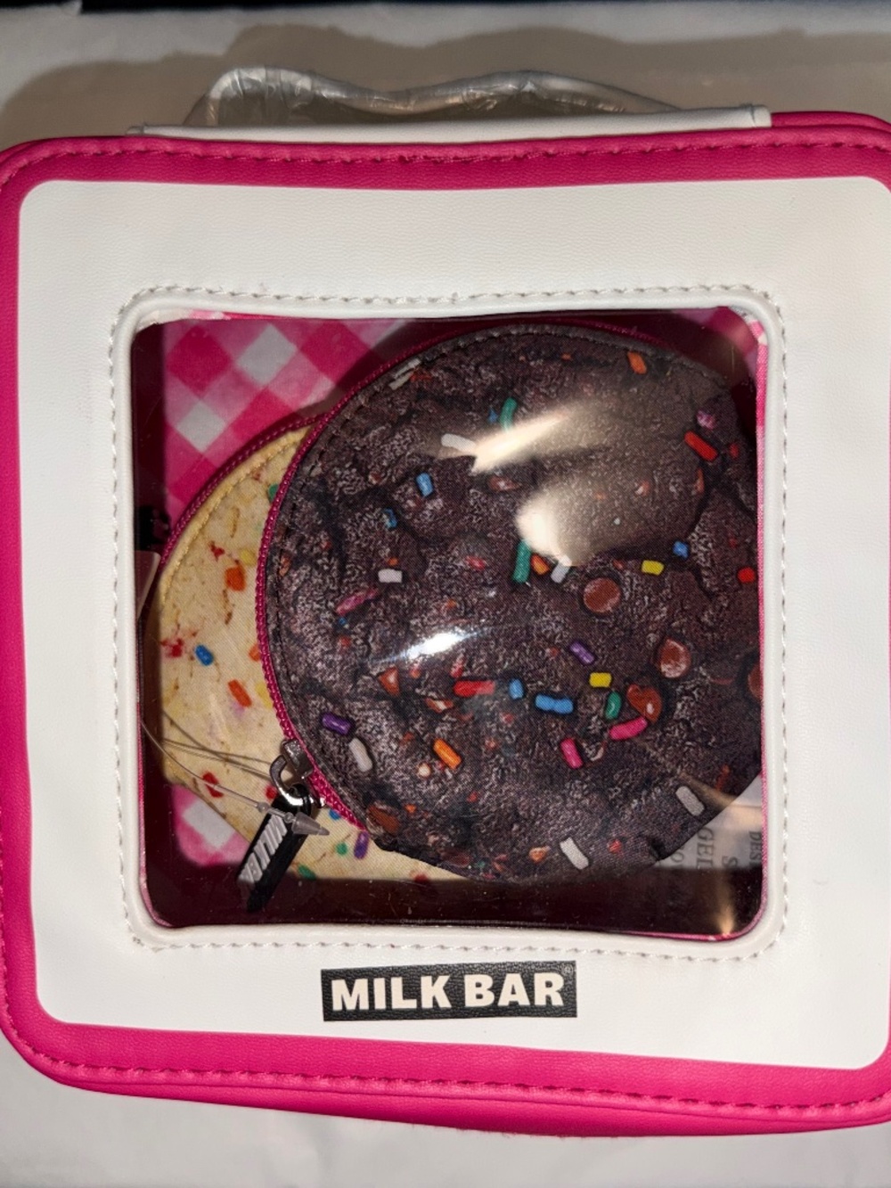Bath & Body Works Milk Bar Cosmetic Bag w/2 coin wallets